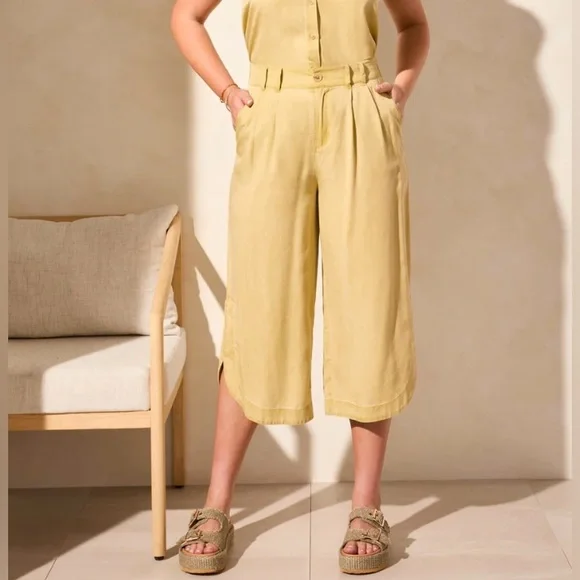 NWT Tribal Flowy Pleated Tulip Hem Pants 10 - Picture 2 of 16